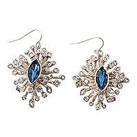 Luxury Fashion Angel Eye Earringssimple Personality Unique Sapphire Sparkling Diamond Geometry Banquet Jewelry