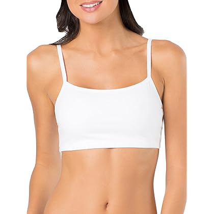 Fruit of The Loom Women's Spaghetti Strap Cotton Pull Over 3 Pack Sports Bra