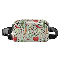 Vegetables Tomatoes Peppers Fanny Packs for Women Men Belt Bag with Adjustable Strap Fashion Waist Packs Crossbody Bag Waist Pouch Hip Pouch Bum Bag for Outdoor Travel
