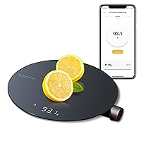 Smart Food Scale, Kitchen Scale, Food Scales Digital Weight Grams and Oz, Coffee Scale, Kitchen Scale with 0.1g High Precise Sensor, Measures in 4 Units (g/ml/oz/lb: oz)，Batteries Not Included