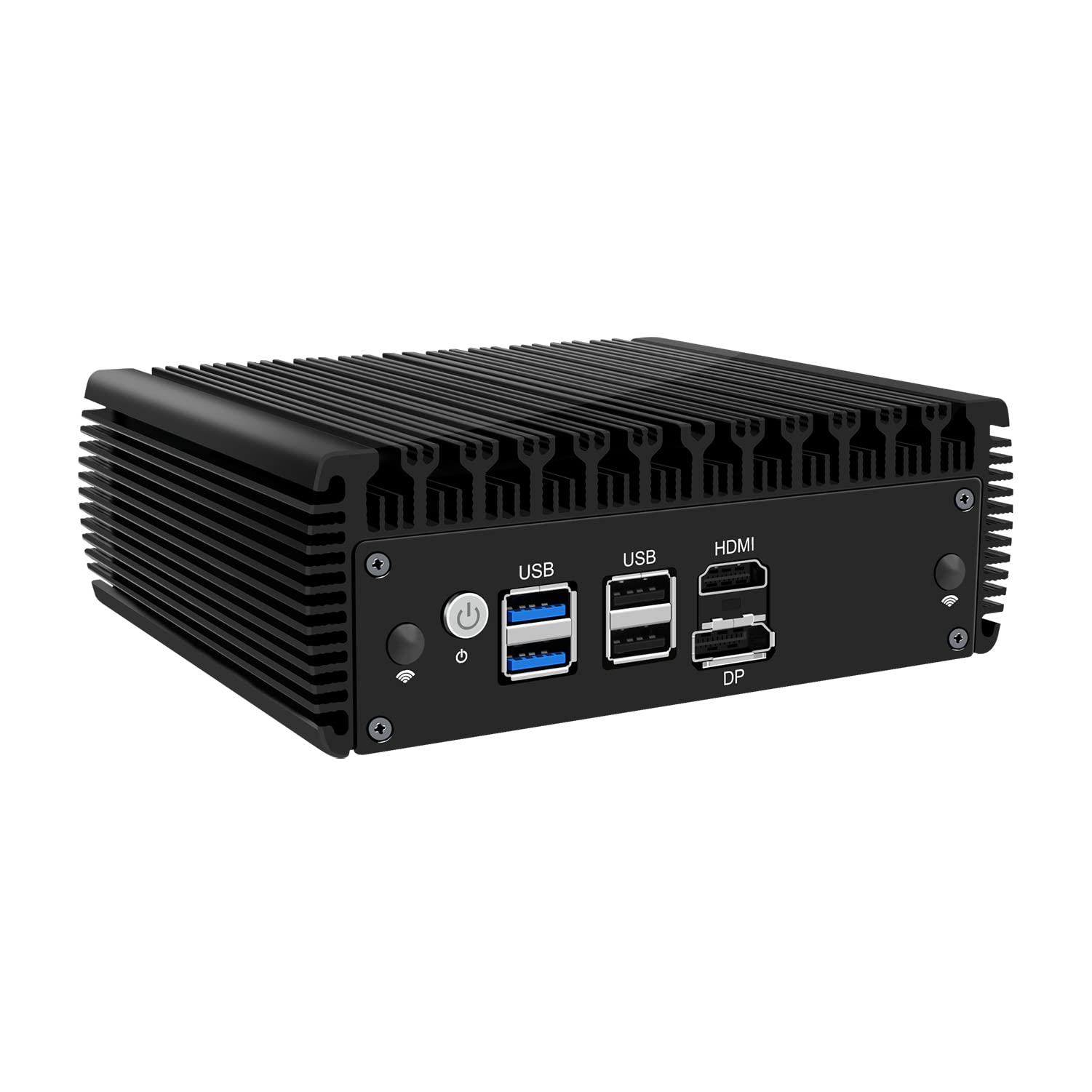 HUNSN Micro Firewall Appliance, Mini PC, VPN, Router PC, Intel N5105, RJ02l, AES-NI, 4 x Intel 2.5GbE I225-V B3, HDMI, DP, 4 x USB, Barebone, NO RAM, NO Storage, NO System