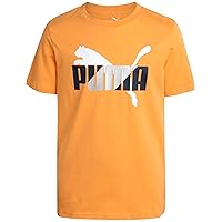 PUMA Boys' T-Shirt - Cat Logo T-Shirt for Boys - Athletic Crewneck Short Sleeve Tee (S-XL)