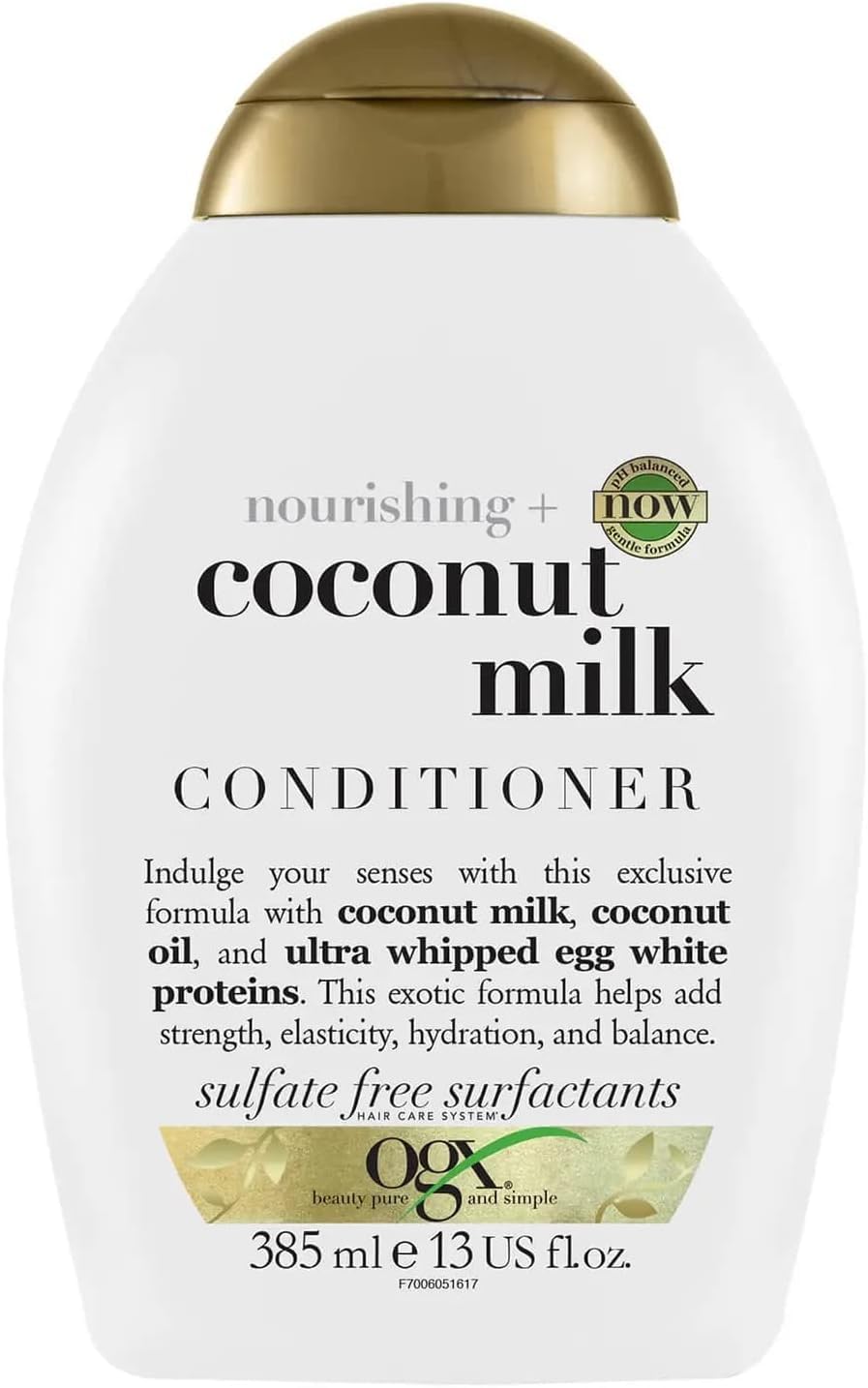 OGX, Hair Conditioner, Sulfate-Free, Nourishing Coconut Milk, 13 Fl Oz