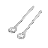 Fox Run Cat and Dog Paw Print Baking Spoons For Cookie Decoration, Set of 2, Stainless Steel