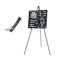 Easel Stand for Display Floor Easels for Signs Black Tripod for Poster Welcome Board Stands, Base 63