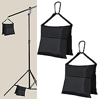 Eurmax USA Photography Sandbags Weight Bags Heavy Duty Saddlebag for Photo Video Equipment,Backdrop Stand, Light Stand,Photo Tripod,Canopy,Pop Up Tent,Umbrella Base,Fishing Chair,Picnic Table 2-Pack