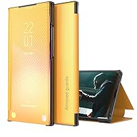 IVY A32 5G Wallet Case for Galaxy A32 5G Carbon Fiber Texture Ultra Slim Flip Cover Case with Stand for Samsung A32 5G - Yellow