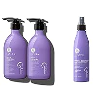 Luseta Biotin Shampoo & Conditioner Set (16.9 oz each) and Biotin Leave in Conditioner (8.5 oz) Bundle