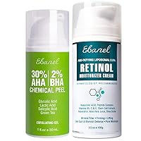 Ebanel Bundle of 30% AHA 2% BHA Chemical Peel and 2.5% Retinol Moisturizer