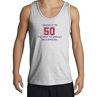 I MADE IT TO 50 Funny Fifty 50th Birthday Present Shirt Tank Top - Ash