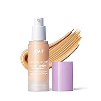 JOAH Crystal Glow Peptide-Infused Foundation, 2-in-1 Multitasking Korean Makeup with Blurring Face Primer, Luminizer, Hydration & Skin Defense for a Flawless Finish, 1.01 Oz, Fair Cool