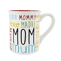 Enesco Our Name is Mud Mom Languages Coffee Mug, 16 Ounce, Multicolor