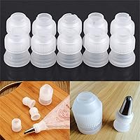 24 Pack Plastic Standard Couplers Adaptors Cake Decorating Icing Piping Nozzle Bag Cake Flower Pastry Decoration Tool