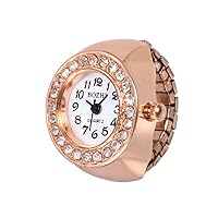 Finger Watch Dial Analogue Ring Watch Quartz Steel Creative Elastic Cool Women's Watch Elegant Business Watch
