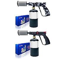 Powerful Cooking Propane Torch Lighter - 2 Pack Culinary Kitchen Torch, Sous Vide, Charcoal Lighters Campfire Starter, Flame Thrower Fire Grill Gun