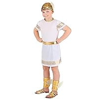 Boy's Ancient Greek God Hermes Costume | Olympian Gods Cosplay Outfit for Kids | Greek Messenger Costume