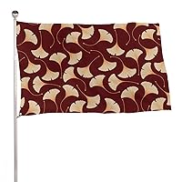 Ginkgo Biloba Leaves Welcome Flag 3x5 Ft 4x7 Ft with Brass Grommets Banner for Yard Outdoor Decoration