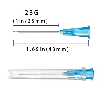 Mua 23G-1 Inch, (100PCS) Syringe Needles 18 Gauge Needle 16G 20G 21G 22G  23G 27G 30G 32G 25 Gauge Needles 1 Inch 5/8 Inch 1/2 Inch trên  Mỹ  chính hãng 2023