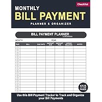 Bill Payment Planner And Organizer: Bill Tracker | Monthly Bill Payment Tracker and Organizer | Bill Planner | 120 Pages and 8.5 x 11 Inches 2 | ... | Bill organizer | Bill paying organizer