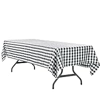 Plastic Tablecloth Disposable Checkered Table Cover Extra Thick 54