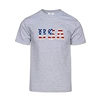 Mens USA Flag Font Short-Sleeve T-Shirt
