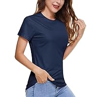 Boladeci Women's Sun Shirts UPF 50+ UV Protection Short Sleeve Rash Guard Quick Dry Lightweight Top T-Shirts Swim Shirts