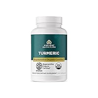 Ancient Nutrition Regenerative Organic Certified Turmeric Capsules, Once Daily, Use as a Joint Supplement and Supports Inflammation, Gluten Free, Paleo and Keto Friendly, 90 Count