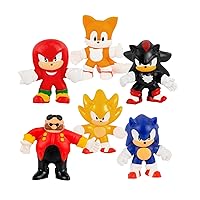 Heroes of Goo JIT Zu Minis Sonic 6 Pack - Collectible Stretchy Minis, 6 Stretchy Sonic Characters