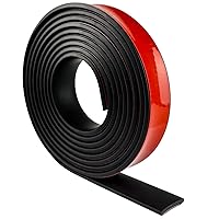 Neoprene Rubber Strips Self Adhesive Solid Rubber Sheets, Rolls & Strips for DIY Gaskets Crafts Pads Seals Warehouse Flooring Rubber Strip with Adhesive Backing (1” Wide x 1/8