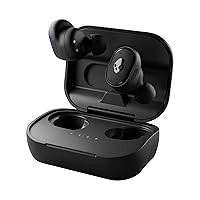 Grind In-Ear Wireless Earbuds, 40 Hr Battery, Skull-iQ, Alexa Enabled, Microphone, Works with iPhone Android and Bluetooth Devices - True Black