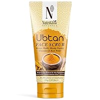 Nutriglow Natural’s Ubtan Face & Body Scrub with Besan, Moong Powder for Tan Removal, 100g