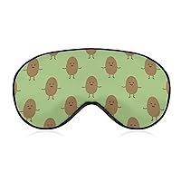 Potato Sleep Mask Soft Blindfold Portable Eye Mask with Adjustable Strap for Men Women