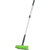 Amazon Basics Extendable Window Squeegee with Rotating Head, Green
