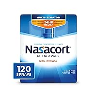 Nasacort 24HR Allergy Nasal Spray for Adults, Non-drowsy & Alcohol Free, 120 Sprays, 0.57 fl. oz.
