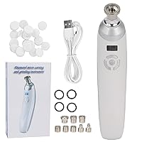 Handheld Diamond Microdermabrasion Machine, Facial Skin Care Device Equipment with 8 Microdermabrasion Tips 5 Gears Blackhead Removal Skin Care Equipment