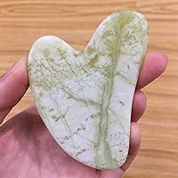 Natural Jade Gouache Gua Sha Stone Massage Tools for Body Meridian Scrapping Face Lifting Slimming Skin Detox Beauty 1Pcs (Color : Heart)