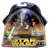 Hasbro Star Wars Episode III 3 Revenge of the Sith YODA SPINNING ATTACK Figure #26
