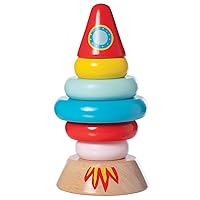 Manhattan Toy Stacker Rocket Baby and Toddler 7 Piece Magnetic Wooden Stacking Toy Set