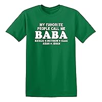 Personalized Baba Papa Shirt, Customized Grandpa Dad Grandkids Name Shirt, Gifts for Christmas Fathers Day Birthday