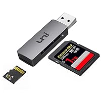 uni SD Card Reader, USB 3.0 SD Card Adapter High-Speed Micro SD Memory Card Reader Support SD/Micro SD/TF/SDHC/SDXC/MMC/UHS-I Card Compatible with Mac, Win, Linux, PC, Laptop, Chromebook, Camera