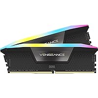 CORSAIR VENGEANCE RGB DDR5 RAM 32GB (2x16GB) 6000MHz CL30 AMD EXPO iCUE Compatible Computer Memory - Gray (CMH32GX5M2B6000Z30K)