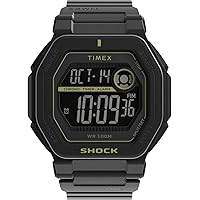 Timex Men's Command Encounter 45mm Watch - Black Strap Digital Neg Display Dial Black Case