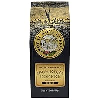 Royal Kona 100% Hawaiian Kona Coffee, Private Reserve Medium Roast, Ground - 7 Ounce Bag