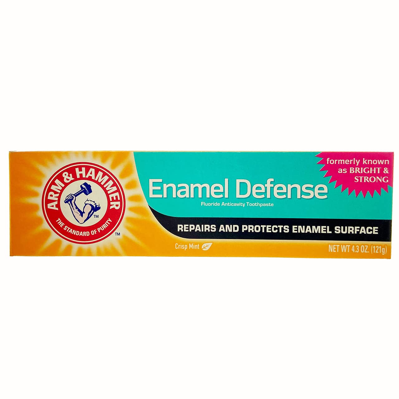 ARM & HAMMER Truly Radiant Bright & Strong Fluoride Anticavity Toothpaste Fresh Mint 4.3 oz ( Packs of 3)