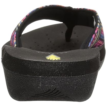 Volatile Women's Bogota Flat Sandal, Black/Multi, 10 M US