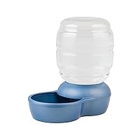 Petmate Replendish Gravity Waterer With Microban for Cats and Dogs, 2.5 Gallons,Blue, Made in USA