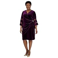 R&M Richards Womens Above The Knee Velvet Dress