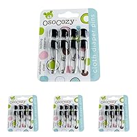 OsoCozy Diaper Pins - (Black) - Sturdy, Stainless Steel Diaper Pins with Safe Locking Closures - Use for Special Events, Crafts or Colorful Laundry Pins, 8 Count (Pack of 4)