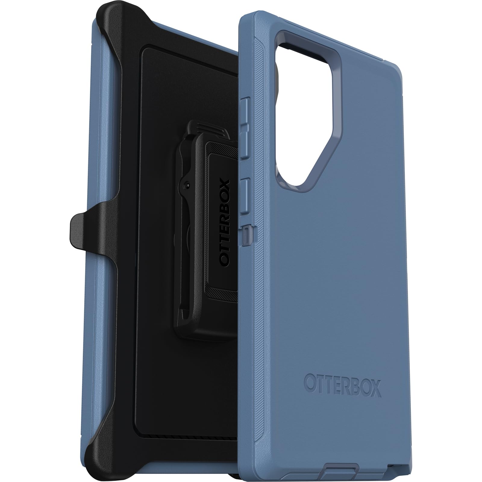 OtterBox Samsung Galaxy S24 Ultra Defender Series Case - Baby Blue Jeans, Rugged & Durable, with Port Protection, Includes Holster Clip Kickstand