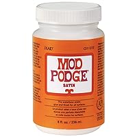 Mod Podge CS11272 8 fl. oz. Decoupage Satin Glue, 8 ounce, Clear